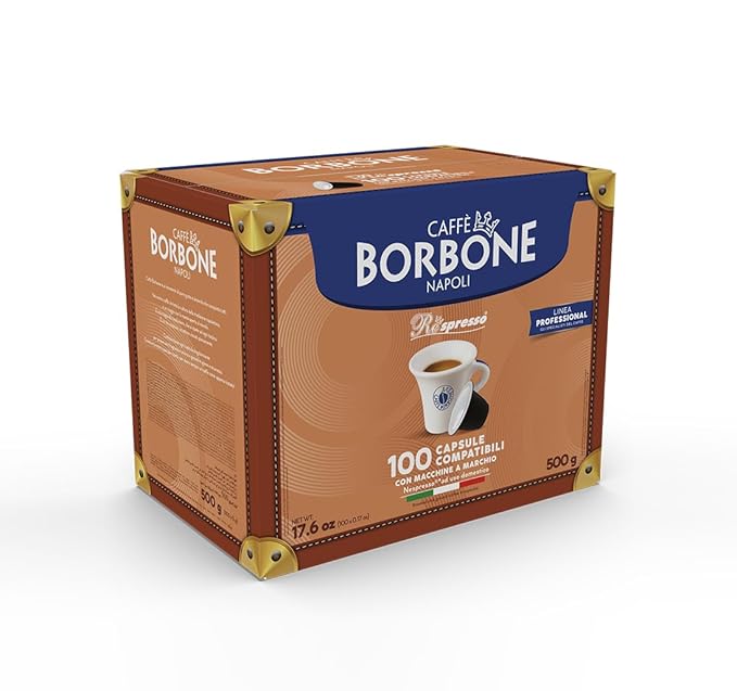 Caffè Borbone Black Blend Nespresso Compatible Espresso Coffee Pods, 100 Count Espresso Pods