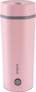 balbali Travel Kettle - 12oz Portable Electric Kettle for Boiling Water - Self Heating Cup/Thermos - Single Size Personal Tea Maker -Hot Water Boiler/Heater/Warmer - Pink