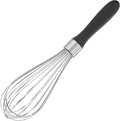 U-Taste Balloon Whisk for Cooking: 18/10 Stainless Steel Kitchen Wire Whisk, Medium Heavy Duty Egg Beater, Manual Baking Mixing Tool with 8 High Flex Wires for Stirring, Blending Sauce (Black)