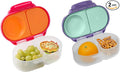 b.box Snack Box (2-pack) Reusable Snack Containers with Lids – Bento Box for Kids & Toddlers, Leakproof Lunch Box, BPA-Free and Dishwasher Safe Snack Container (S'shake + Lilac Pop, 1 3/4 Cup)