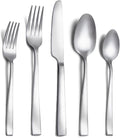 40 Piece Silverware Set Service for 8, EIUBUIE Premium Stainless Steel Cutlery Set, Matte Finish Flatware Sets Durable Solid, Modern Kitchen Tableware Eating Utensil Sets Include Spoons Forks Knives