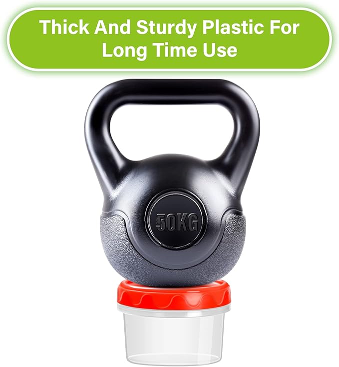 EONJOE 4oz Plastic Containers with Lids Reusable Dishwasher Freezer Safe Airtight, 6-Pack