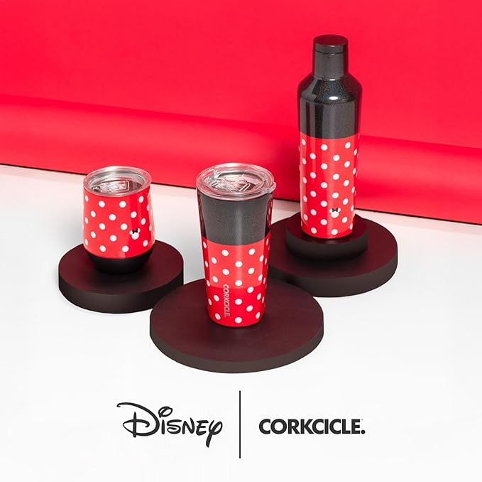 Corkcicle Classic Coffee Mug - Triple Insulated Stainless Steel for Travel - Shatter-Proof Lid - Keeps Drink Hot Over 3 Hours - Holiday Mug Gift - Great for Gifting Warmth - 16 oz - Minnie Tie Dye