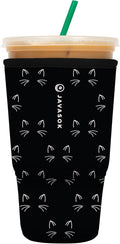 Sok It JavaSok Iced Coffee & Cold Soda Insulated Neoprene Cup Sleeve (Mystical Meows, XLarge: 38-42oz)