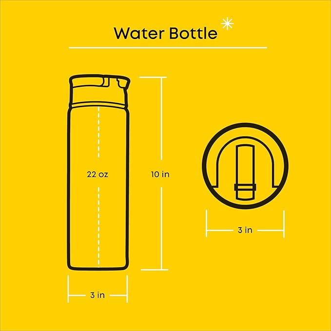 JoyJolt Stainless Steel Star Wars Water Bottle 22 oz with Straw Lid, BPA-Free Sports and Travel Vacuum Insulated Water Bottle, Destination Collection Endor Bottle, Star Wars Gifts