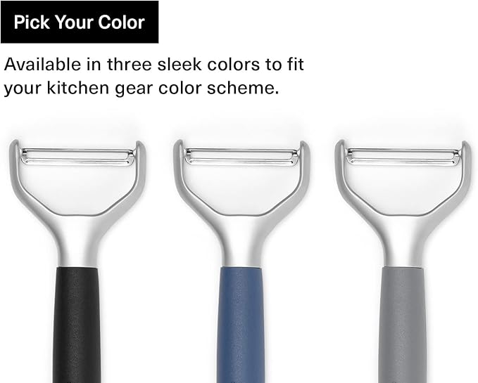 Misen Stainless Steel Vegetable Peeler - Dishwasher Safe Y Peeler - Easy to Use with Potatoes, Cabbage, Carrots, and More - Progessional Grade Kitchen Tool - Black