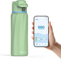 BOOST Smart Water Bottle with Reminder & Tracker, Double Wall Vacuum Insulated Bottles Stainless Steel, 32oz BPA-Free Wide Mouth for Gym, Office, School, Ideal Gift for Christmas, Thanksgiving Day
