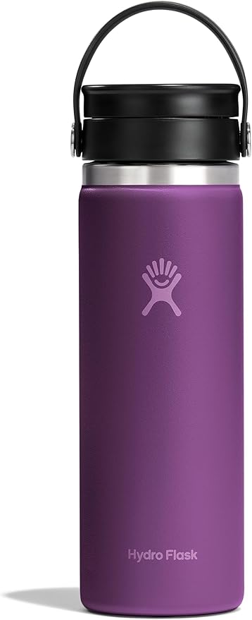 Hydro Flask Flex Sip Coffee Tumbler – Insulated Stainless Steel, Non Spill, Leak Proof Travel Cup 20 Oz Beachplum Purple