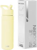 Simple Modern Water Bottle with Straw Lid | Vacuum Insulated Stainless Steel Metal | Reusable Leak Proof BPA-Free Cup for School | Summit Collection | 22oz, Buttercup