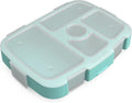 Bentgo® Kids Tray with Transparent Cover - Reusable, BPA-Free, 5-Compartment Meal Prep Container with Built-In Portion Control for Healthy, At-Home Meals & On-the-Go Lunches (Seafoam)