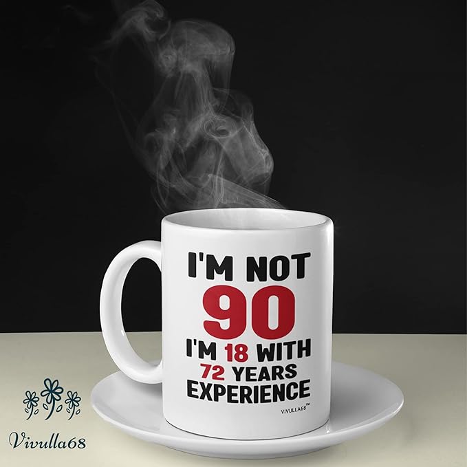 Vivulla68 90th Birthday Gifts For Women Men, 90 Year Old Birthday Gifts For Women, 90th Birthday Gift Ideas, Gifts For 90 Year Old Woman Man, 90 Yr Old Birthday, 90th Birthday Cups For Grandma Grandpa