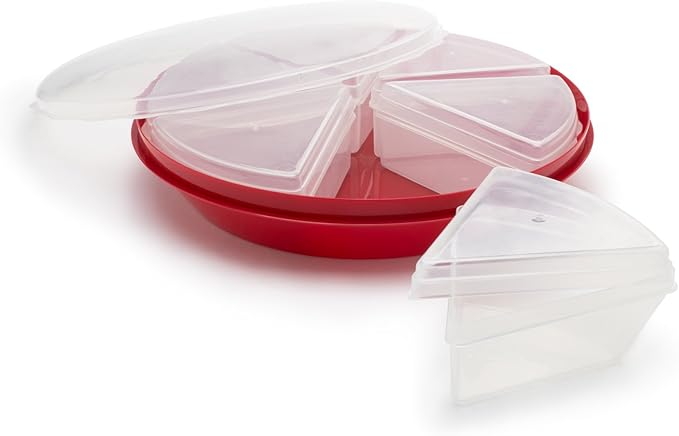Fox Run Pie Carrier and Saver With Lid, Saves up to 10" Pies, Includes 6 Pie Slice Containers (Pack of 6)