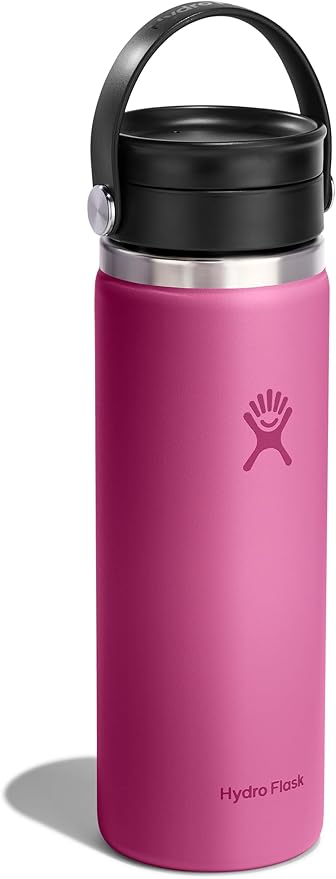 Hydro Flask Flex Sip Coffee Tumbler – Insulated Stainless Steel, Non Spill, Leak Proof Travel Coffee Cup 20 Oz Reef Pink