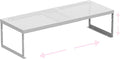Stackable Expandable Metal Shelf Organizer - Adjustable Wire Storage Rack with Holes for Kitchen, Bathroom, Cabinet, Office - Space Saving, Durable & Sturdy Design（1PACK/Large/White