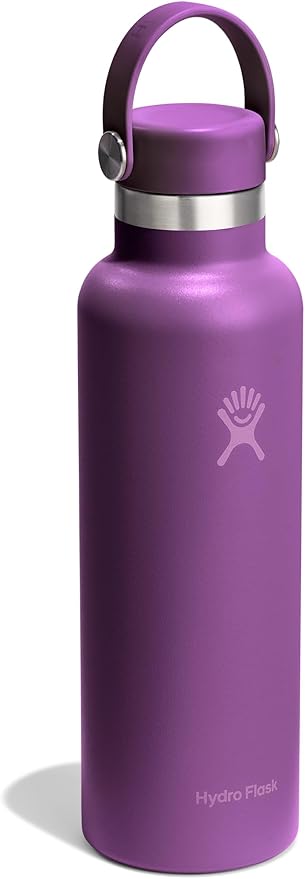 Hydro Flask Water Bottle - Insulated Stainless Steel - Non Spill, Leakproof in 21 Oz Beachplum Purple