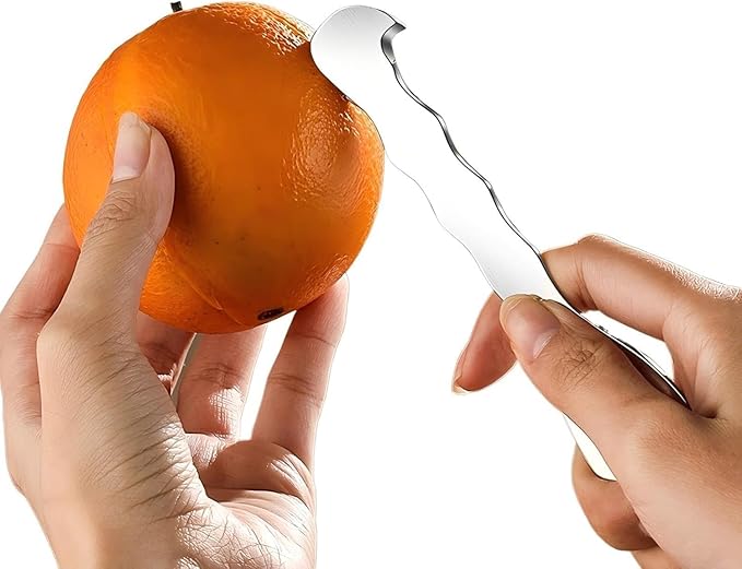 Orange Peeler Tool – Stainless Steel Citrus Peeler for Oranges, Lemons & Grapefruits | Safe Cutter & Easy Skin Remove