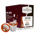 Fresh Roasted Coffee, Sticky Bun, Flavored Coffee Pods, K-Cup Compatible, 24 Count