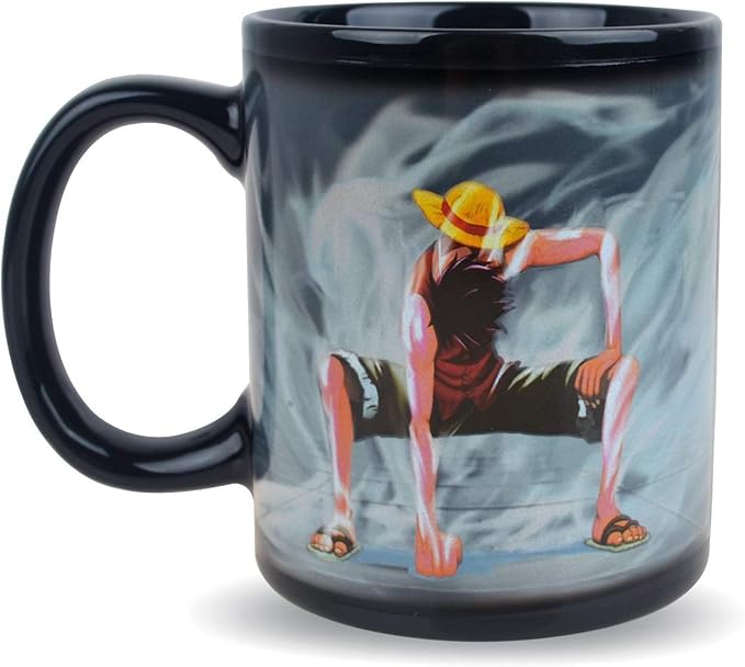 One Piece Luffy Changing Coffee Mug Heat-Sensitive Reactive Ceramic Cup Coffee Mug