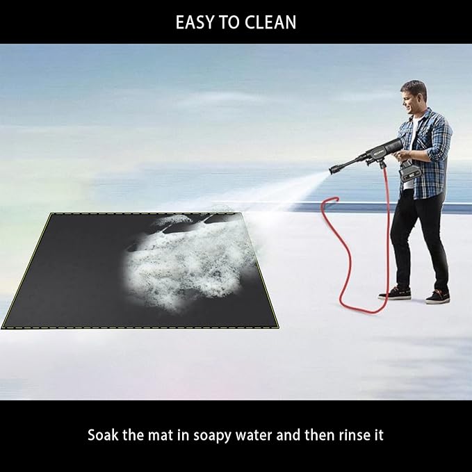 40x60 Inch Under Grill Mat for Outdoor Grill Deck Patio Protector Extra Large Silicone Fireproof Waterproof Oil-Proof Fire Pit Matt BBQ Barbecue Pad