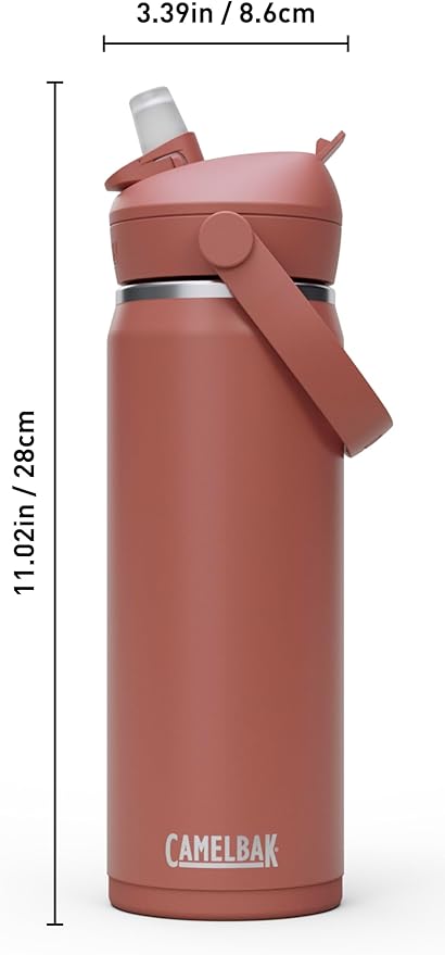 CamelBak Thrive Flip Straw Insulated Stainless Steel Water Bottle Sierra Red, 20oz