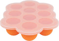 WeeSprout Silicone Freezer Tray with Clip on Lid Perfect Food Storage Container for Homemade Baby Food, Vegetable, Fruit Purees, and Breast Milk (Bright Orange, Ten 1.5 Ounce Sections)