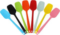 Silicone Spatulas Set of 8, 8.2 Inch Colorful Rubber Spoonulas, Heat Resistant Seamless Non-Stick Scrapers, Flexible Small Spatula Tools for Baking, Mixing, Cooking, Frying, Kitchen Use