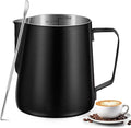 Milk Frothing Pitcher, 350ml/600ml (12oz/20oz) Milk Frother Cup Stainless Steel Jug Steaming Pitcher, Milk Coffee Cappuccino Latte Art Barista Steam Pitchers Milk Jug Cup with Decorating Pen