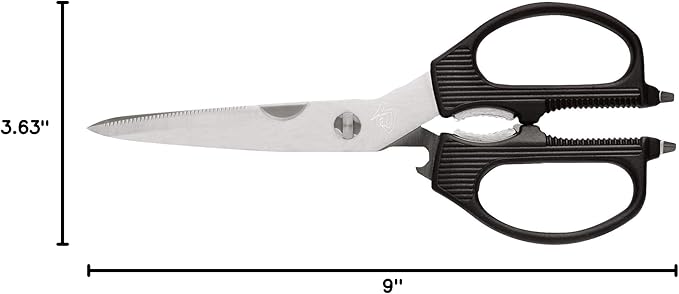 Shun Multi Purpose Kitchen Shears, Heavy Duty Cooking Scissors, Durable 420J2 Stainless Steel, Detachable Blades for Easy Cleaning, Kitchen Shears for Professional and Home Chefs