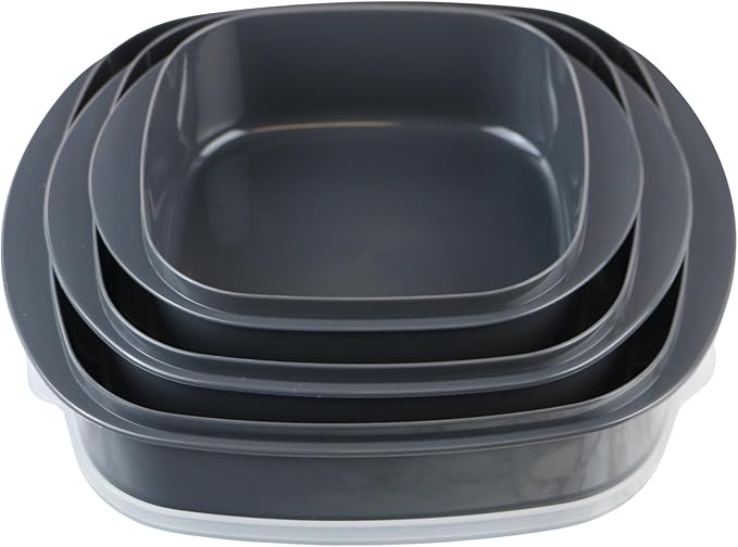 Calypso Basics by Reston Lloyd 6-Piece Microwave Cookware, Steamer and Storage Set, Black