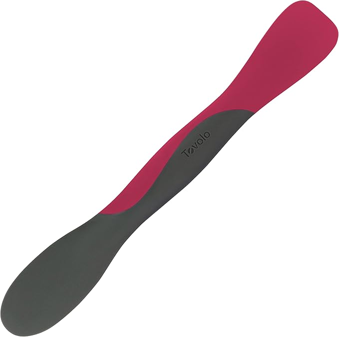 Tovolo Tool for Kitchen Meal Prep to Scoop Spread Slice and Scrape - Charcoal & Viva Magenta, Small