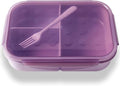 SEVENY Bento Box Adult Lunch Box,Ideal Leak-Proof Lunch Box for Women,BPA-Free Natural Wheat Fiber Material,Reusable Meal Prep Container for Body Builders Purple