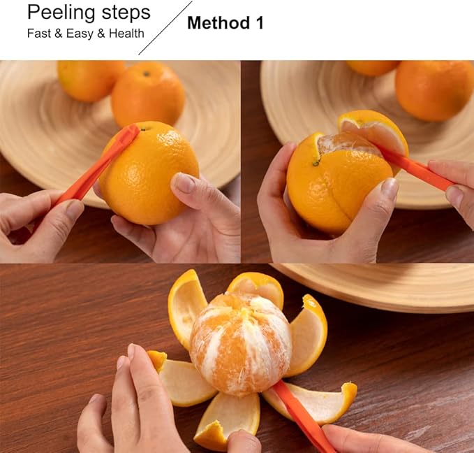 6 Pcs Kitchen Vegetable Potato Peeler Set, Including Corn Peeler, Corn Stripper for Corn on the Cob Tool, Potato, Carrot, Apple Peelers + Orange Peeler Tool, Y Peeler for Veggie & Fruit(Color-1)