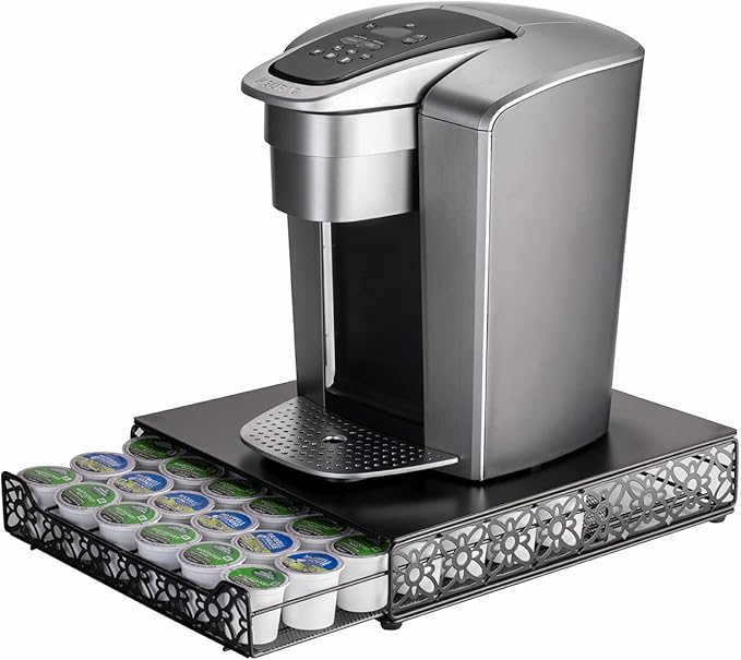 Flagship K Cup Drawer Holder for Keurig Pods K Cup Storage Organizer Drawer Save Space Countertop Kitchen (42 Pods)