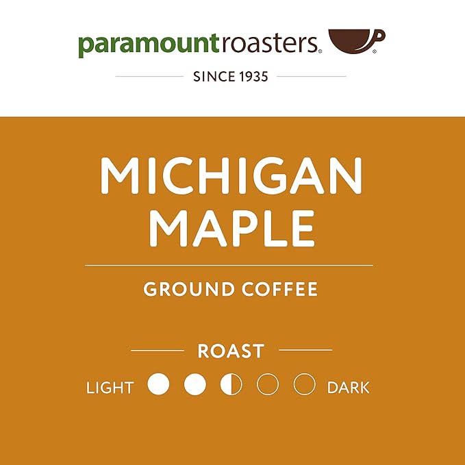 Paramount Roasters, Michigan Maple Flavored Ground Coffee, 12oz Medium Roast (Paramount Coffee Company)