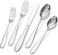 KINGSTONE 40-Piece Silverware Set for 8,18/10 Premium Stainless Steel Flatware Set, for Home, Restaurant, Wedding and Party Use, Mirror-Polished Cutlery Set, Dishwasher Safe.