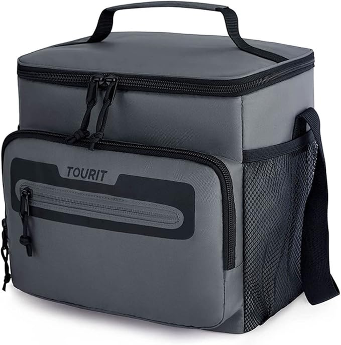 TOURIT Large Lunch Bag 14L Insulated Lunch Box Lunch Cooler for Men Women Work, Black