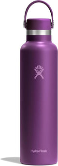 Hydro Flask Water Bottle - Insulated Stainless Steel - Non Spill, Leakproof in 24 Oz Beachplum Purple