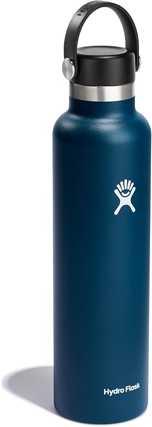 Hydro Flask Water Bottle - Insulated Stainless Steel - Non Spill, Leakproof in 24 Oz Indigo Blue