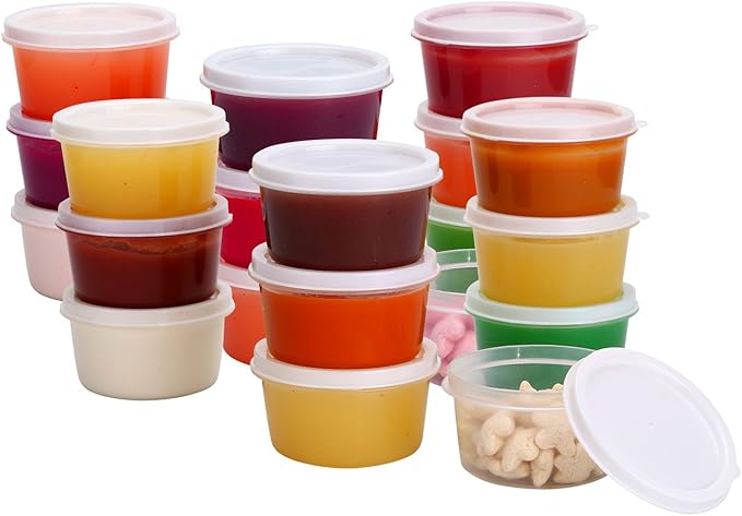 Greenco Small Food Storage Containers - 20 pcs | Plastic Food Containers with Lids | Deli Containers | Meal Prep Container | Pantry, Fridge, Kitchen Organization | Cereal, Spices, Snack Containers