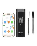 Wisebee Meat Thermometer Digital Wireless, 328FT Dual Probes Food Thermometer Bluetooth Remote Monitoring for Cooking- BBQ, Grill, Oven, Smoker