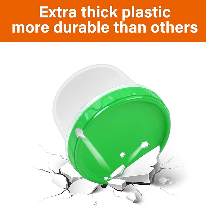 EONJOE 16 oz Plastic Freezer Containers with Lids 2 Cup Food Storage Container BPA Free Stackable Airtight Dishwasher Safe,12 Pack