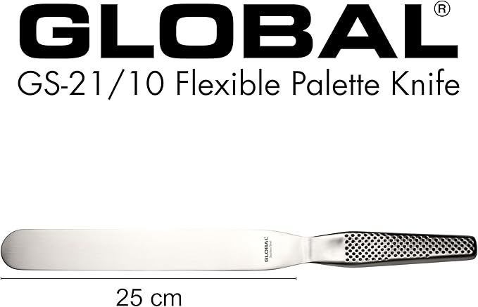 Global 10 inch Straight Spatula, Stainless Steel, GS-21/10