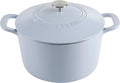 MARTHA STEWART Gatwick 7 QT Enamel Cast Iron Dutch Oven Pot With Lid, Lavender Purple