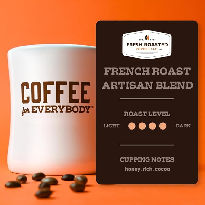 Fresh Roasted Coffee, French Roast, Dark, 96 Pods for K Cup Brewers