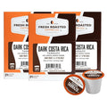 Fresh Roasted Coffee, Dark Costa Rica Tarrazu, Dark Roast, 72 Pods for K Cup Brewers