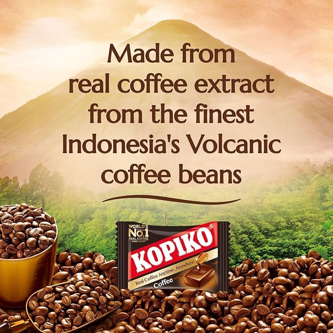 Kopiko Coffee Candy – Bold-Tasty Hard Candy from Indonesia with Real Coffee Extract – A Satisfying Boost for On-the-Go Energy (3-Pack 28.2oz Each)