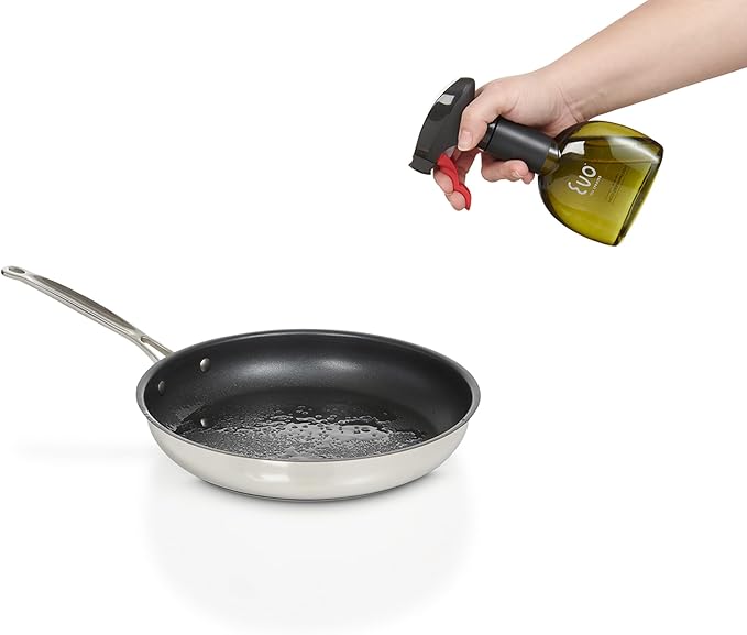 Evo Oil Sprayer Mini Non-Aerosol for Olive Oil, Cooking Oils, and Vinegars, Green, 8-Ounce Capacity, Set of 2