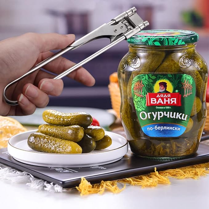 Adjustable Multifunctional Stainless Steel Can Opener, 2026 New Stainless Steel Can Opener Bottle Jar Lid Gripper Household Kitchen Tool, Manual Jar Bottle Opener Kitchen Accessories (2 Pcs)