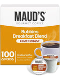 Maud's Breakfast Blend Coffee Pods, 100 ct, Light Roast Coffee in Recyclable Single Serve Pods – 100% Arabica Beans, Compatible with Keurig K Cups Maker