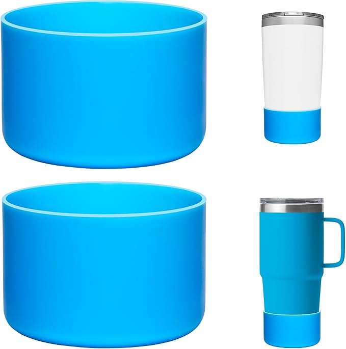 2 Pack Silicone Boot | Compatible with Hydro Flask, Owala, Yeti, Stanley & More | Fits 2.75-2.85" Bottom Bottles/Tumblers (12-40oz) | Anti-Slip | BPA-Free | Scratch & Noise Resistant